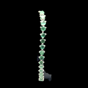 Emerald toggle tennis bracelet