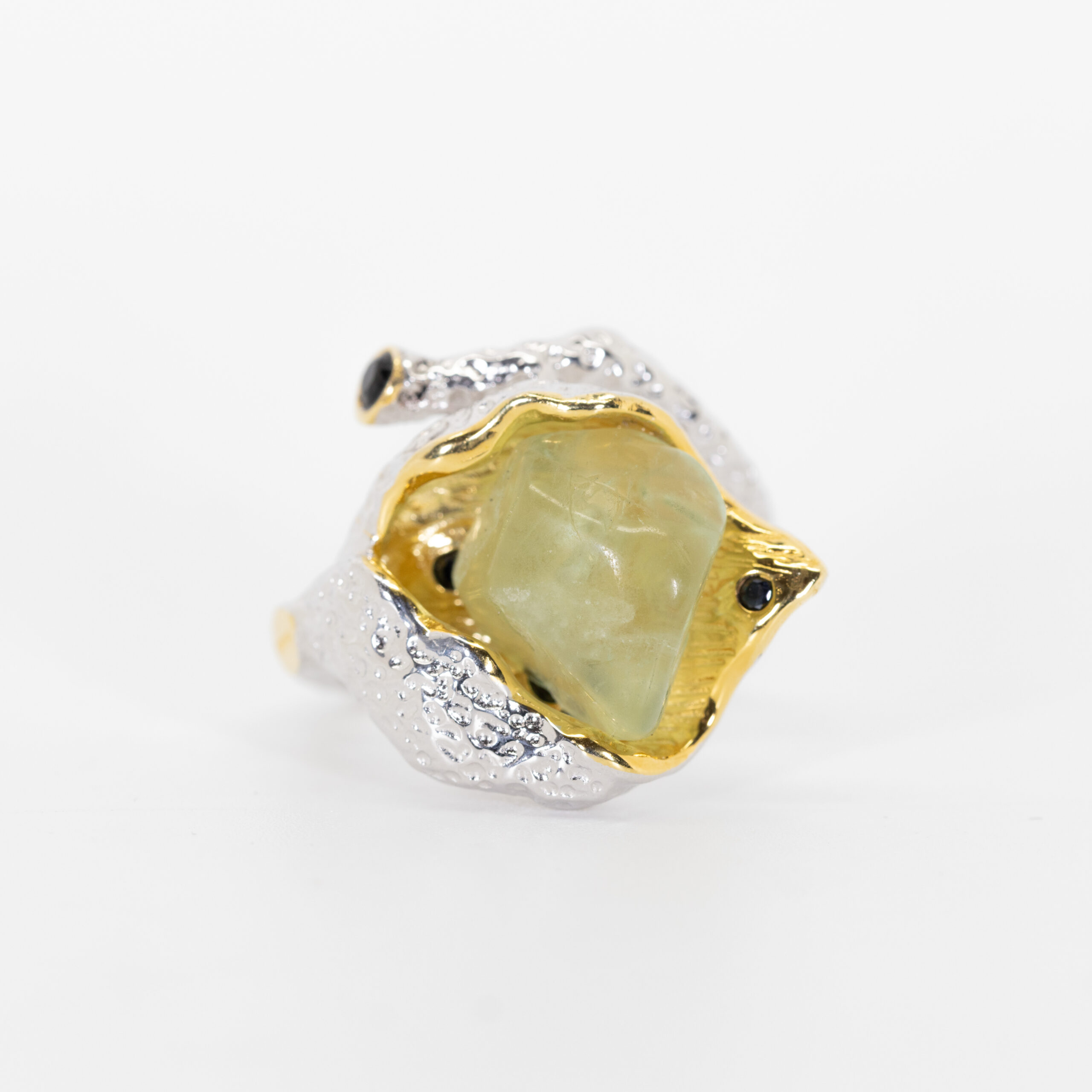 Fluorite Lily Bud Ring with Mixed Metals - Image 2