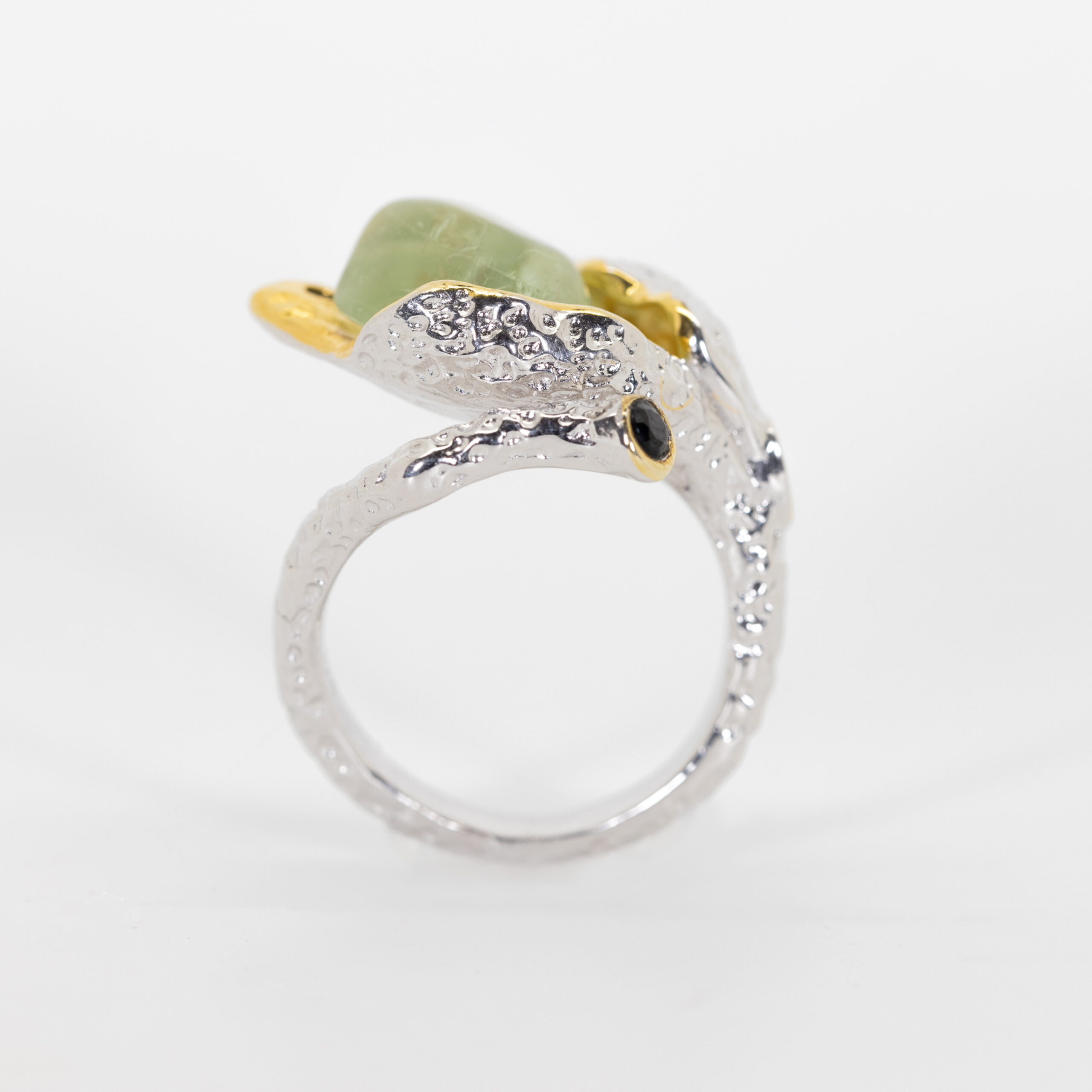 Fluorite Lily Bud Ring with Mixed Metals - Image 3