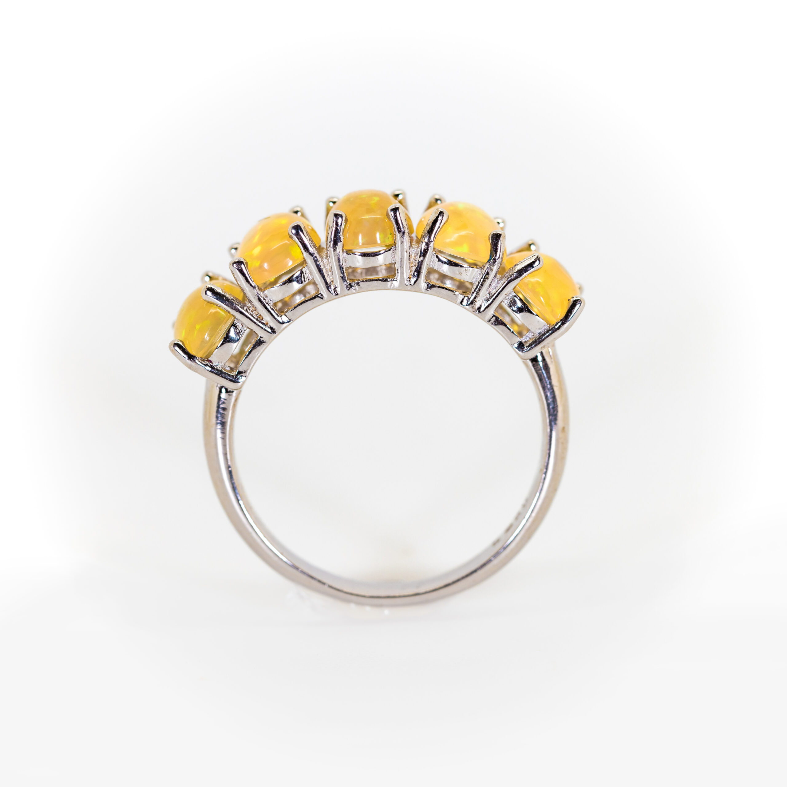 Opal Oval Five-Stone Half Eternity Ring - Image 2