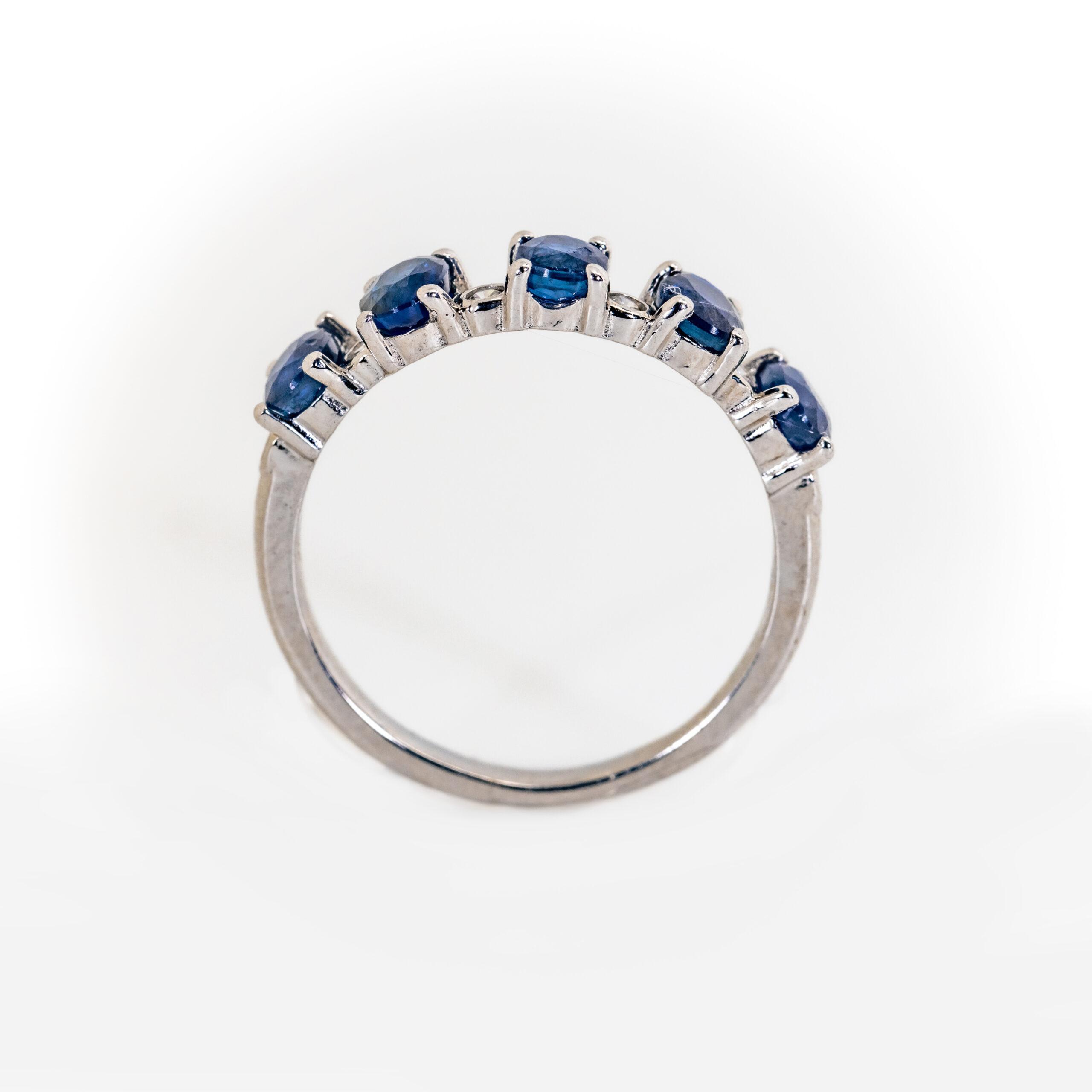 Sapphire and CZ Half-Eternity Ring - Image 2