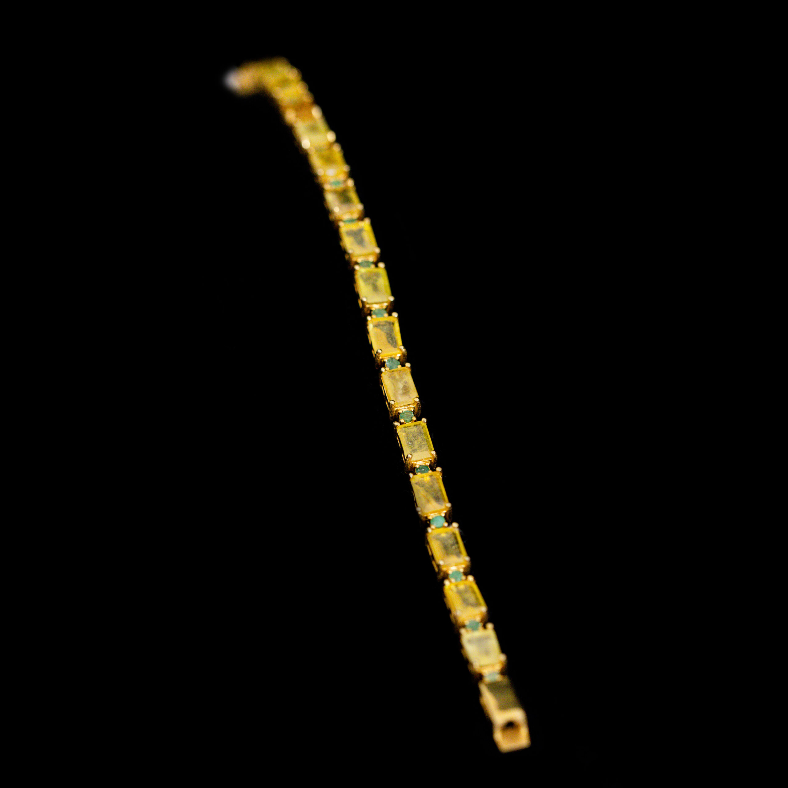 Yellow Sapphire & Emerald Bracelet