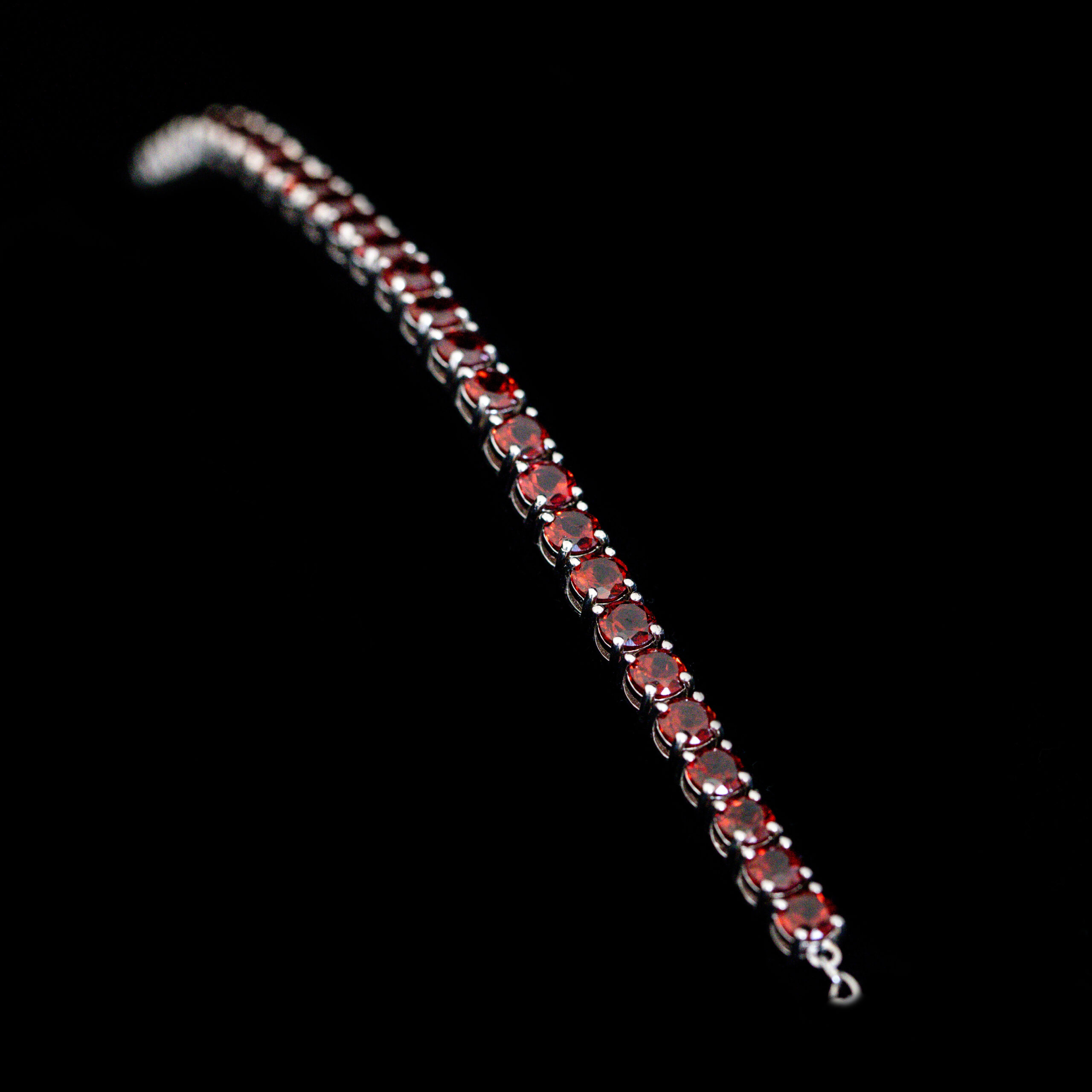 Garnet Radiant-Cut Tennis Bracelet - Image 2