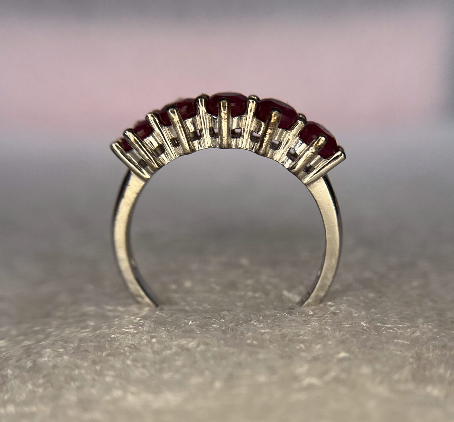 Ruby Five-Stone Half Eternity Ring - Image 2