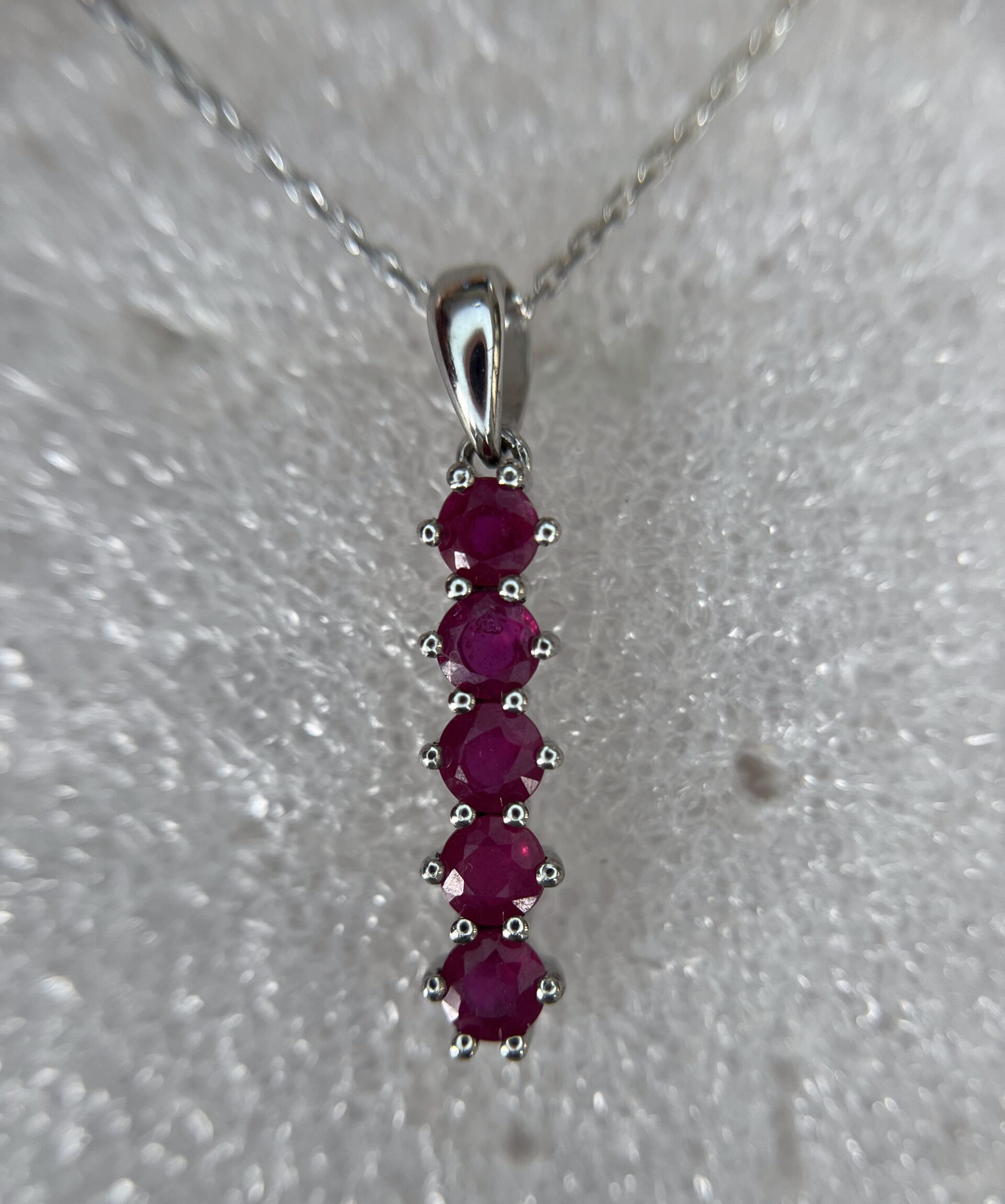 Ruby Five-Stone Half Eternity Ring - Image 5