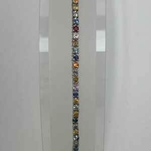 Mixed Fancy Sapphire Tennis Bracelet