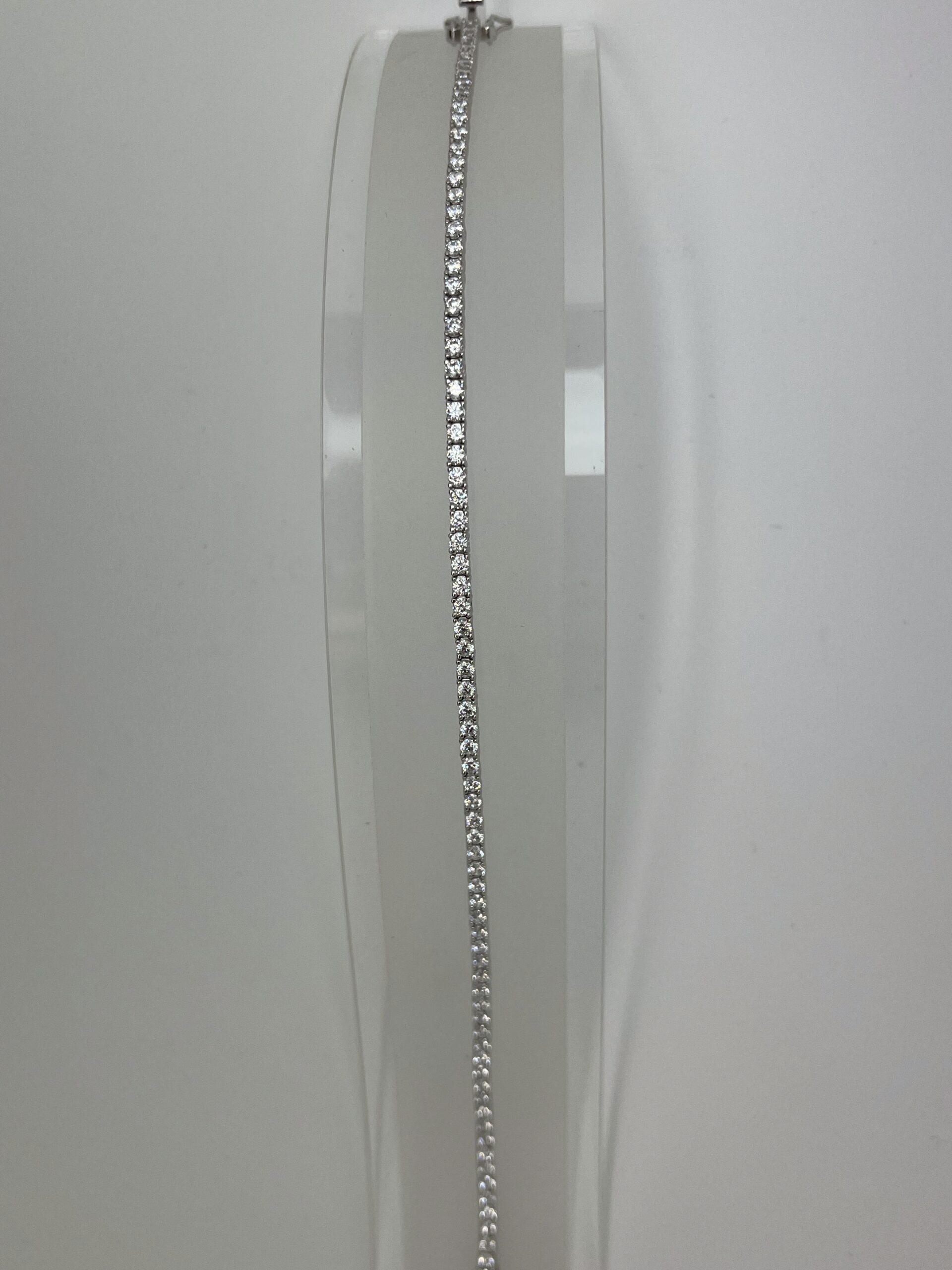 2mm AAA CZ Classic Tennis Bracelet with Lock Clasp - Image 2