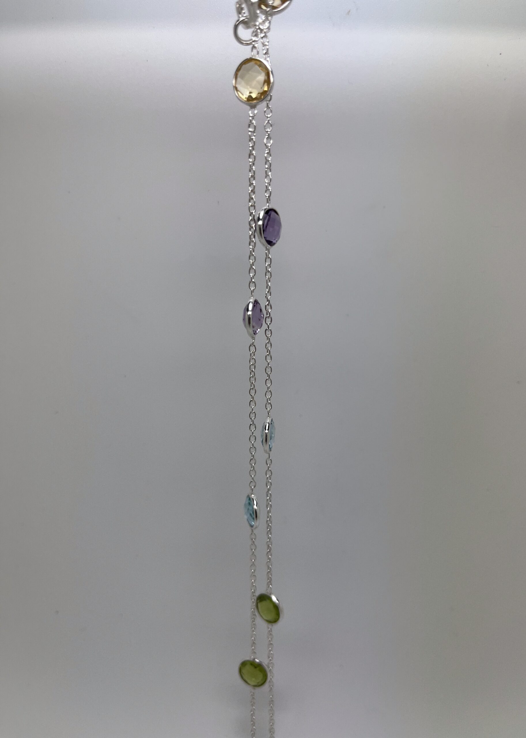 Multi-Gemstone Station Necklace – 45cm