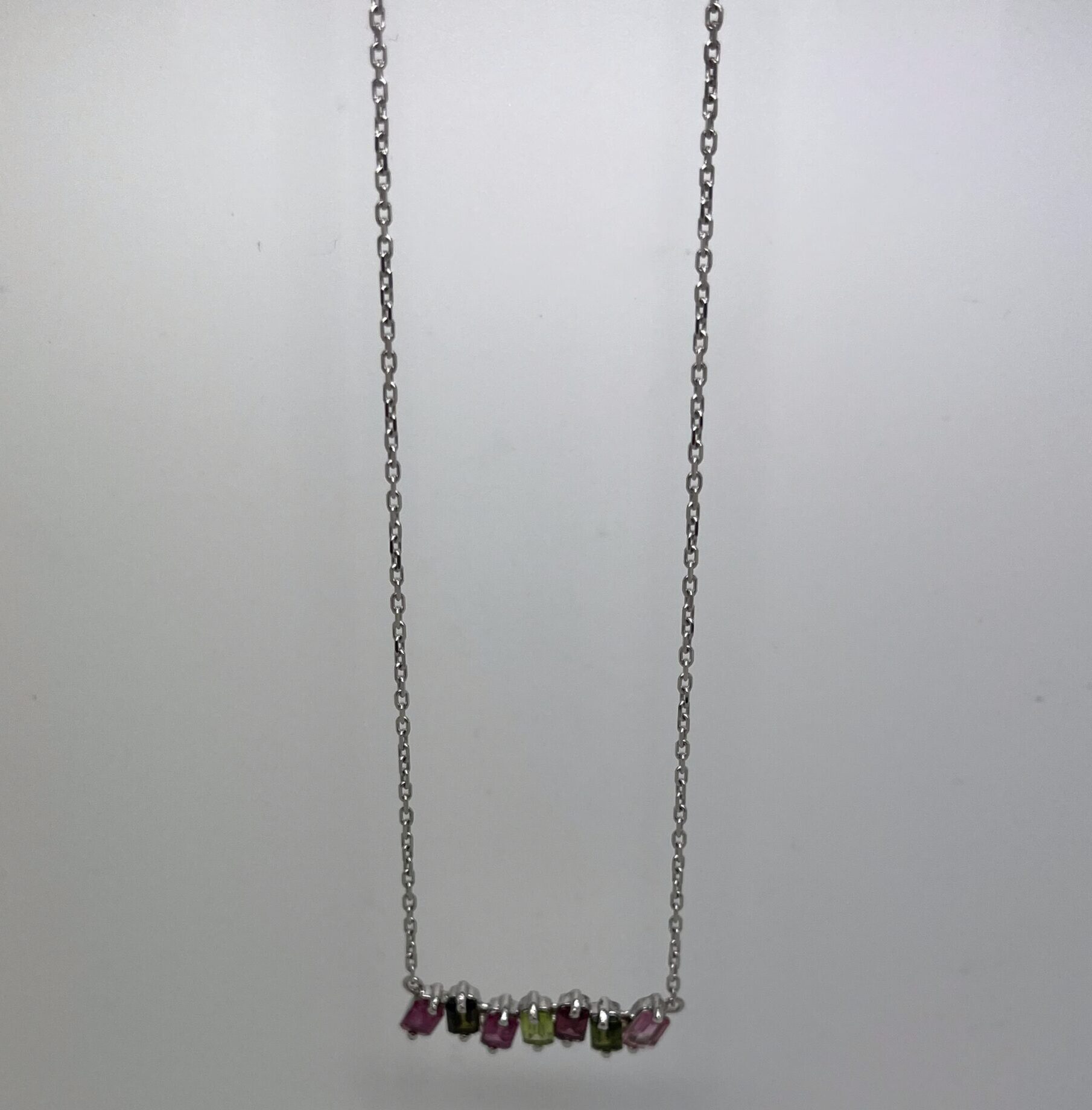 Mixed Fancy Tourmaline Emerald-Cut Necklace - Image 2