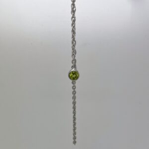 Single Stone Light Green Tourmaline Bracelet