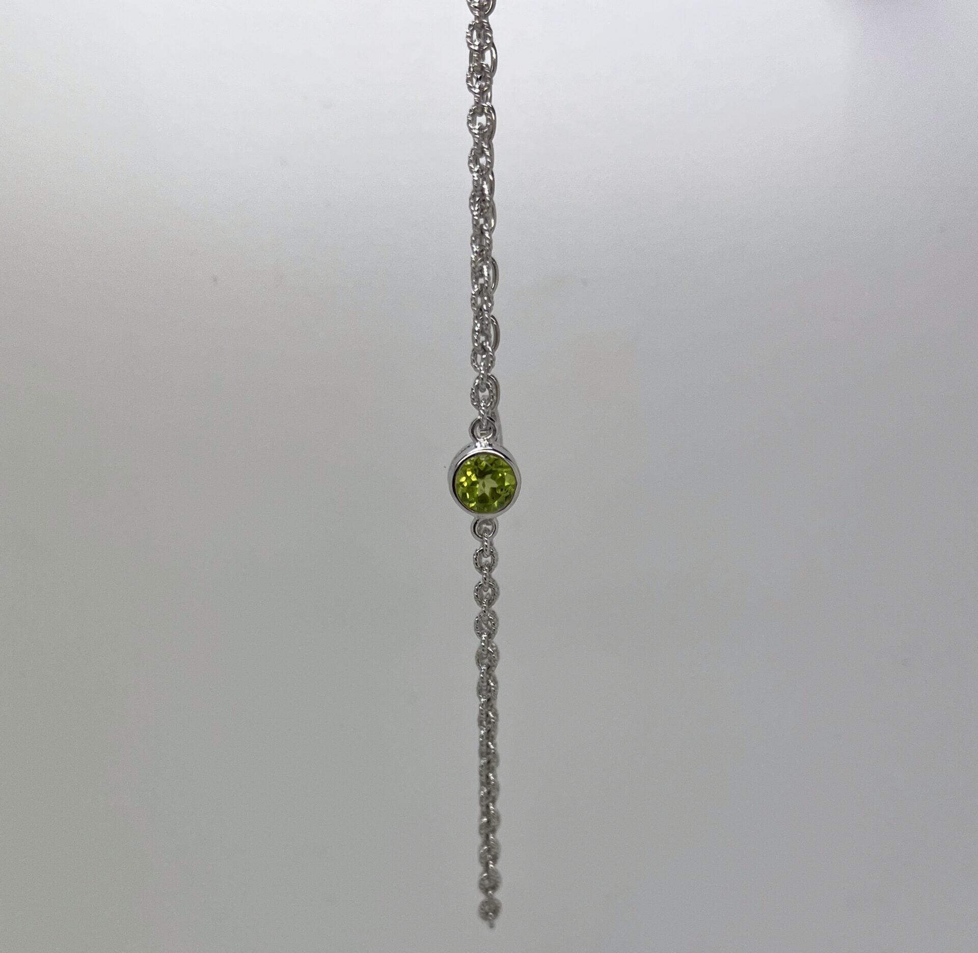 Single Stone Light Green Tourmaline Bracelet