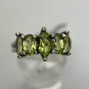 Marquise & Oval Peridot Half Eternity Ring