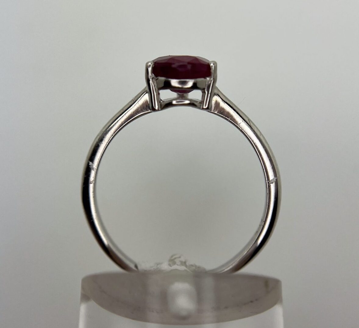 Ruby Pear-Cut Solitaire Ring - Image 2