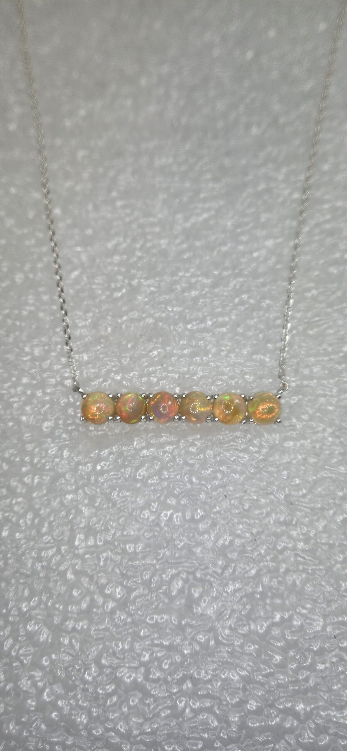 Ethiopian Opal Bar Necklace