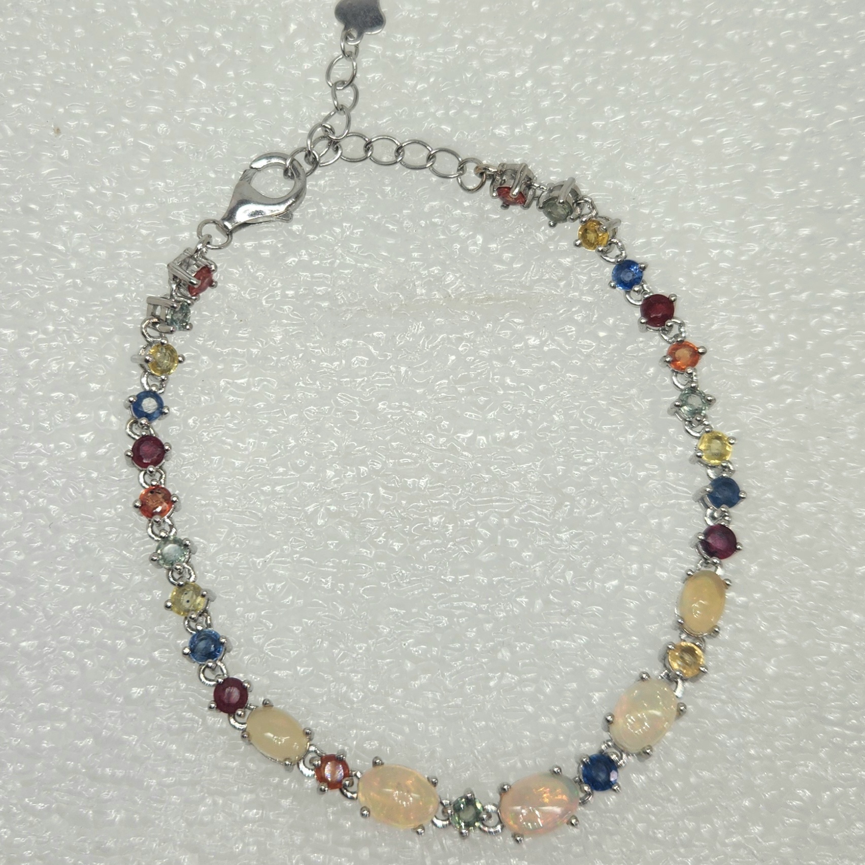 Opal & Mixed Fancy Sapphire Bracelet