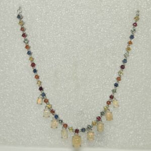 Opal & Mixed Fancy Sapphire Necklace