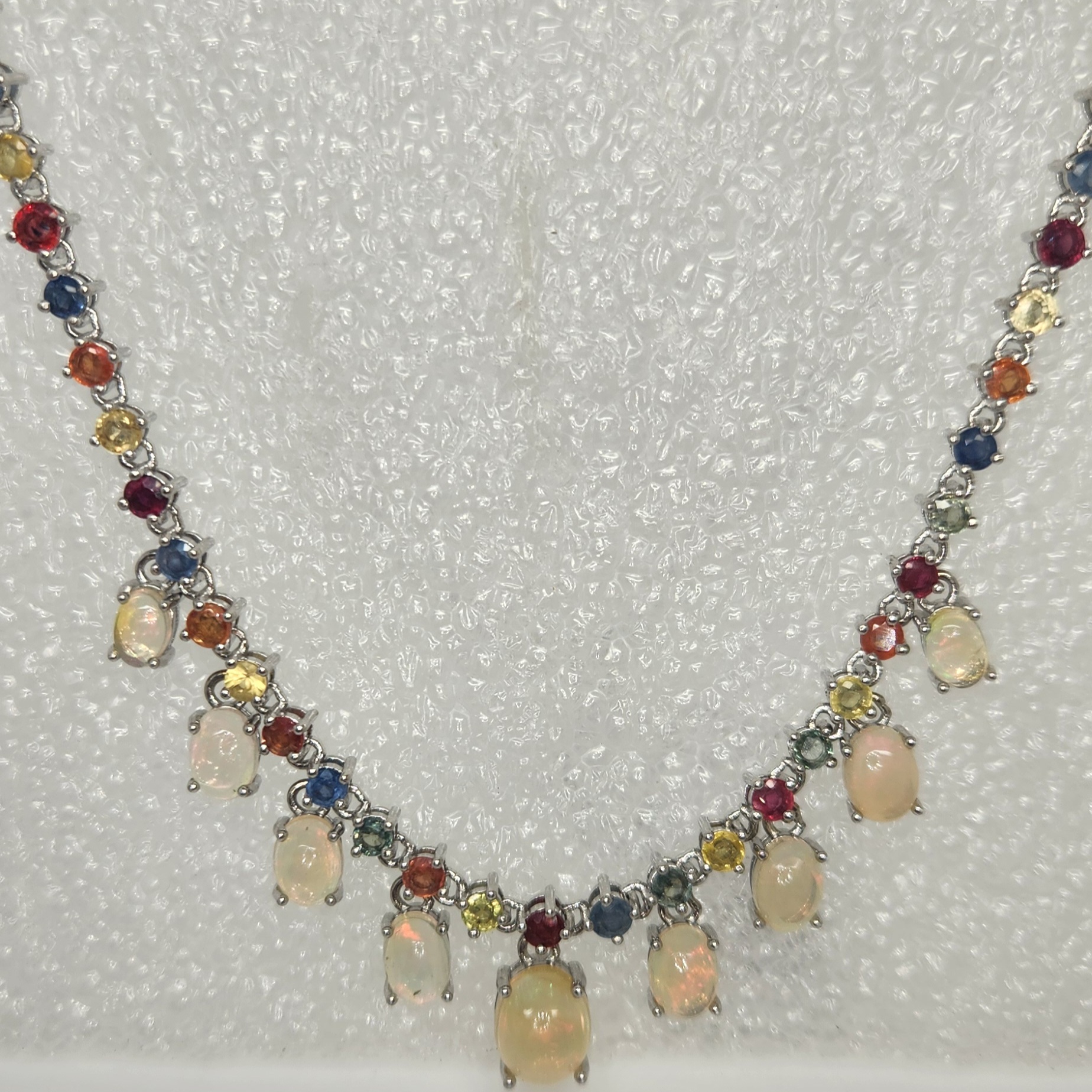 Opal & Mixed Fancy Sapphire Necklace - Image 2