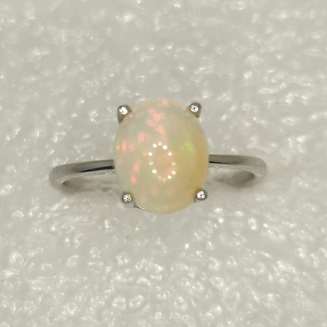 Ethiopian Opal Solitaire Ring