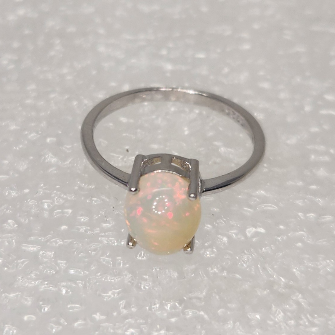 Ethiopian Opal Solitaire Ring - Image 2