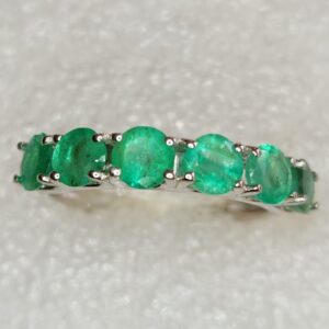 Six stone Emerald half eternity ring
