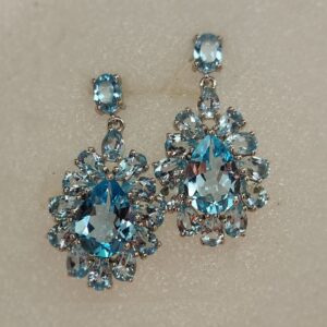 Pear-shaped Citrine multi stone earring