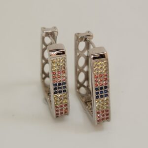 Modernist geometric fancy Sapphire hoop