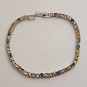 Fancy Sapphire 3mm tennis bracelet