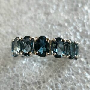 XL Ovals London Blue Topaz full eternity