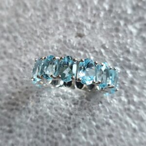 XL Ovals Blue Topaz full eternity